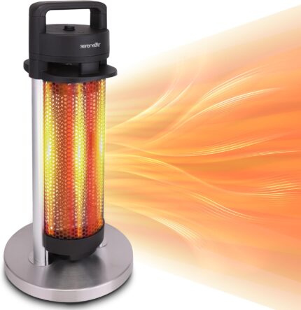 Chauffage électrique infrarouge portable Serenelife pour terrasse et intérieur Tunisie.