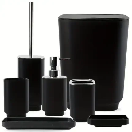 serie-salle-de-bain-7-pieces-plastique-noir-mat-ready-boutique-tunisie