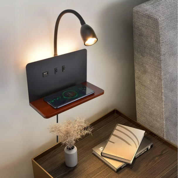 lampe de chevet LED moderne multifonctions